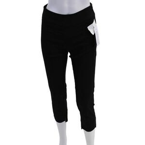 Estelle & Finn Womens Elastic Waistband Knit Straight Leg Pants Black Size 0
